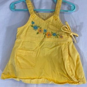Little Lindsay 12 month yellow denim dress